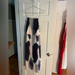PRINT PLEATED FIT-AND-FLARE DRESS by Banana Republic